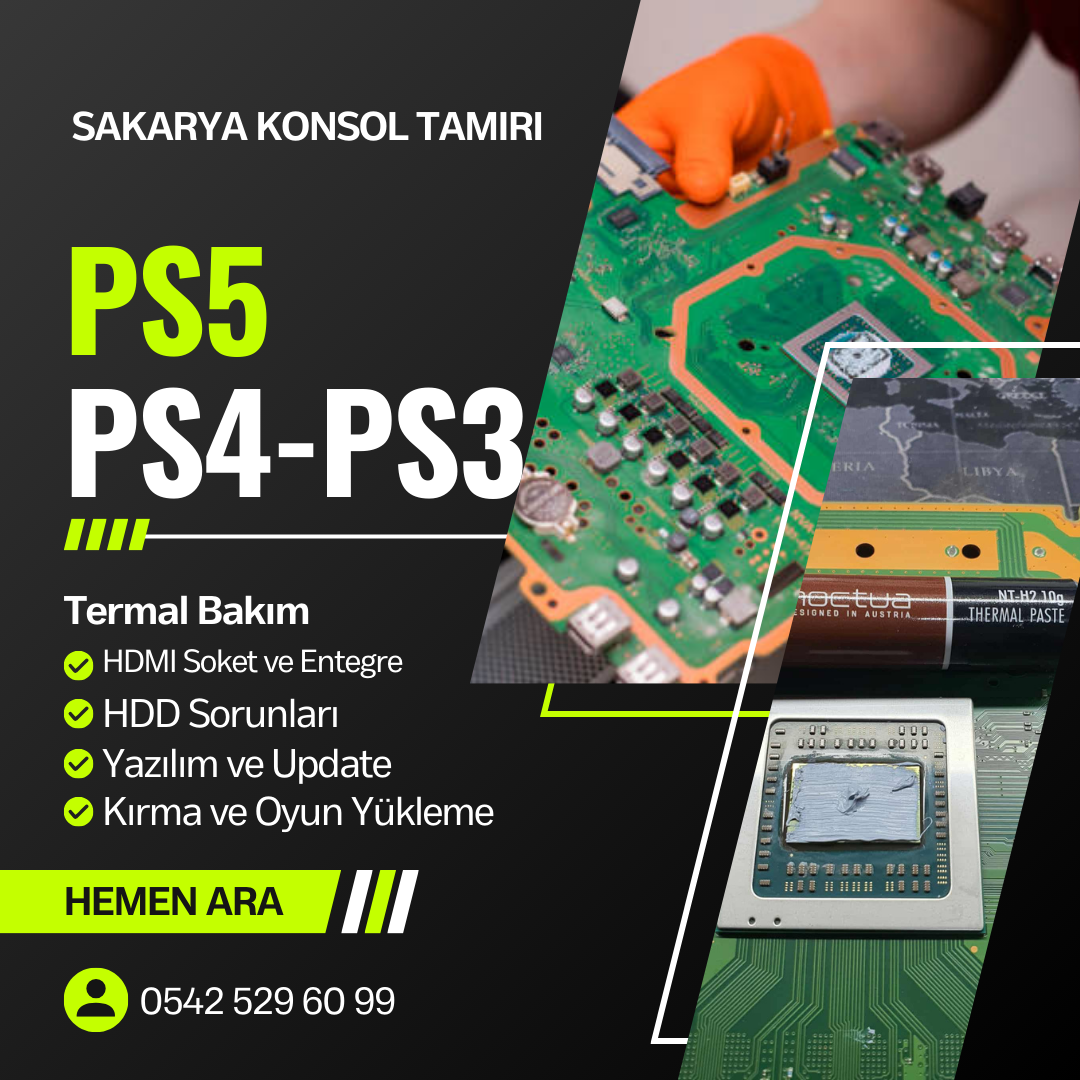 Sakarya Konsol Tamiri: PlayStation Tamiri, Alım Satım ve Kiralama